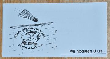 Nero uitnodiging Nero's Badmintonclub 1999 Marc Sleen beschikbaar voor biedingen