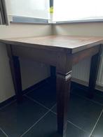 Vol houten tafel, Huis en Inrichting, Tafels | Sidetables, Ophalen, 50 tot 100 cm, Vierkant, Zo goed als nieuw