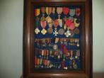 Verzameling Medailles in kader, Verzamelen, Militaria | Algemeen, Ophalen of Verzenden