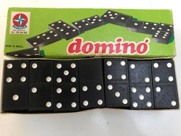 Vintage set domino stenen in originele doos Merk: Estrela beschikbaar voor biedingen