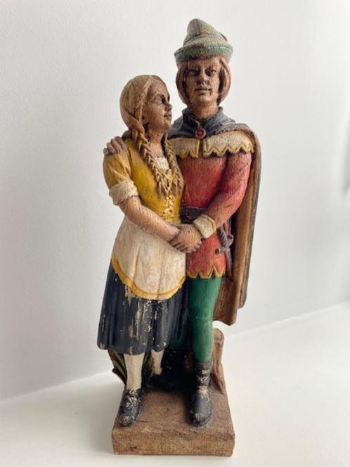 Beeld Tijl & Nele "De legende van Uilenspiegel", Verzamelen, Beelden en Beeldjes, Zo goed als nieuw, Mens, Ophalen of Verzenden