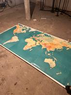Vintage wereldkaart, Antiek en Kunst, Antiek | Schoolplaten, Ophalen