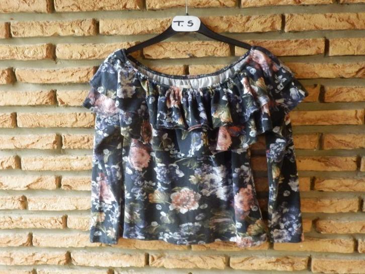 (152)- blouse femme t.S noire - H£M -, Kleding | Dames, Blouses en Tunieken, Zo goed als nieuw, Maat 36 (S), Zwart, Ophalen of Verzenden