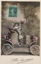 FANTASIE -  Kindje in Oldtimer  + 115 Jaar Oud !!, Verzamelen, Postkaarten | Themakaarten, Gelopen, Overige thema's, Voor 1920