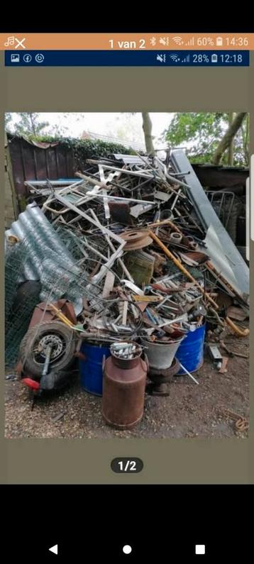 Gezocht oude metalen oud ijzer schroot  in heel belgie, Ophalen of Verzenden, Zo goed als nieuw, Aluminium