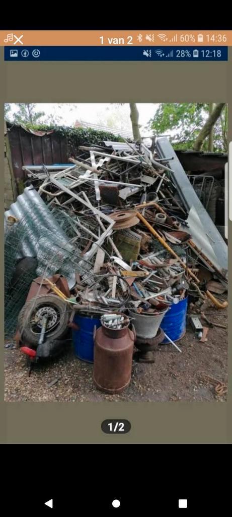 Gezocht oude metalen oud ijzer schroot  in heel belgie, Doe-het-zelf en Bouw, Metalen, Zo goed als nieuw, Aluminium, Ophalen of Verzenden