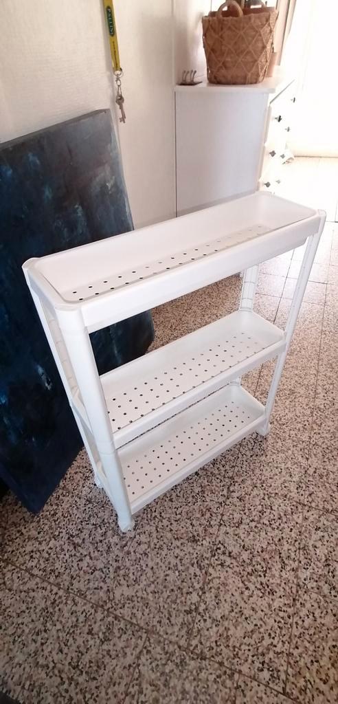IKEA VESKEN chariot blanc, Maison & Meubles, Armoires | Armoires à chaussures, Utilisé, Enlèvement