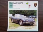 Lamborghini - Fiches Edito Service auto période 1965-1992, Collections, Marques automobiles, Motos & Formules 1, Comme neuf, Enlèvement ou Envoi