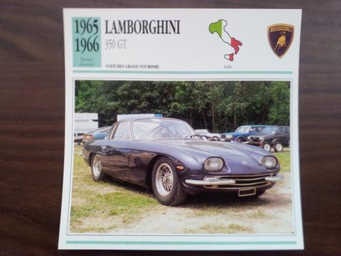 Lamborghini - Fiches Edito Service auto période 1965-1992, Collections, Marques automobiles, Motos & Formules 1, Comme neuf, Voitures