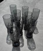 Set van 9 Coca-Cola glazen - smoke/zwartgrijs, Ophalen of Verzenden, Zo goed als nieuw, Frisdrankglas
