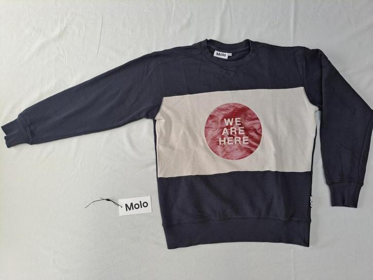 Molo donkergrijze trui You are Here maat 164, Kinderen en Baby's, Kinderkleding | Maat 164, Zo goed als nieuw, Jongen, Trui of Vest