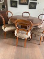 Biedermeier tafel met stoelen, Ophalen