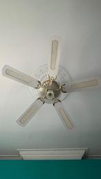 Plafonnier ventilateur cannage, Maison & Meubles, Enlèvement, Comme neuf, Bois, Rétro