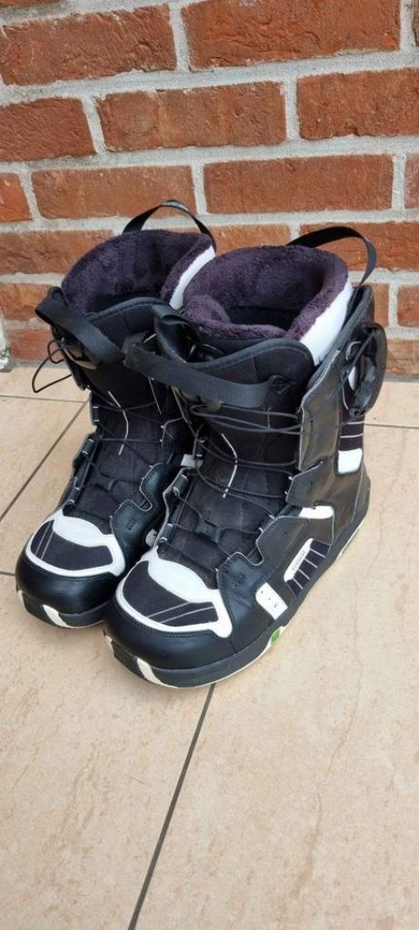 Chaussure de Snowboard Salomon Faction Black T44, Sports & Fitness, Snowboard, Comme neuf, Chaussures, Enlèvement ou Envoi