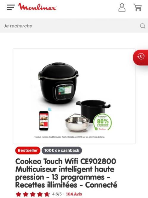 Cookeo Touch Wifi, Elektronische apparatuur, Slowcookers, Zo goed als nieuw, Timer, Ophalen