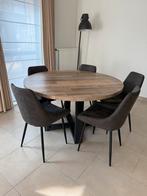 Ronde tafel met 5 stoelen, Maison & Meubles, Enlèvement, Comme neuf