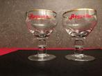 2 verres "AUGUSTIN", Brasserie Glibert-Vanham Braine-Lalleud, Autres marques, Enlèvement, Utilisé, Verre ou Verres