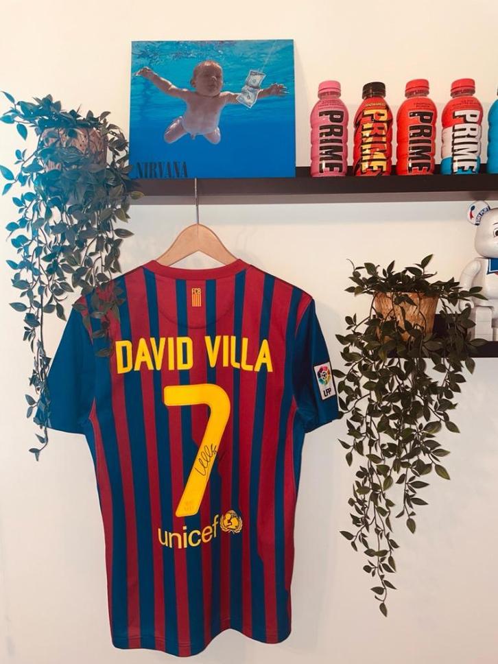 FC Barcelona 2011 shirt-Gesigneerd door David Villa, Verzamelen, Sportartikelen en Voetbal, Nieuw, Shirt, Ophalen of Verzenden