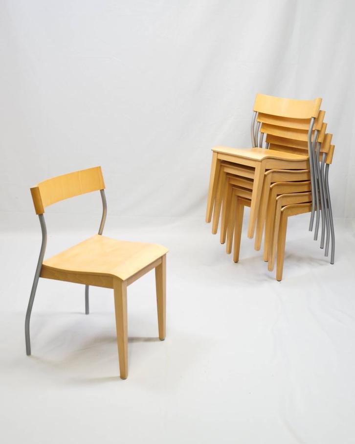 6 chaises vintage IKEA Nordisk, Maison & Meubles, Chaises, Utilisé, Cinq, Six Chaises ou plus, Bois, Métal, Gris, Enlèvement