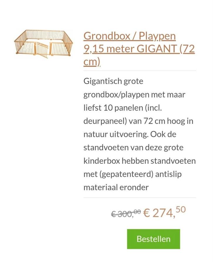 Grond park van boxenland 9.15meter, Kinderen en Baby's, Overige Kinderen en Baby's, Gebruikt, Ophalen