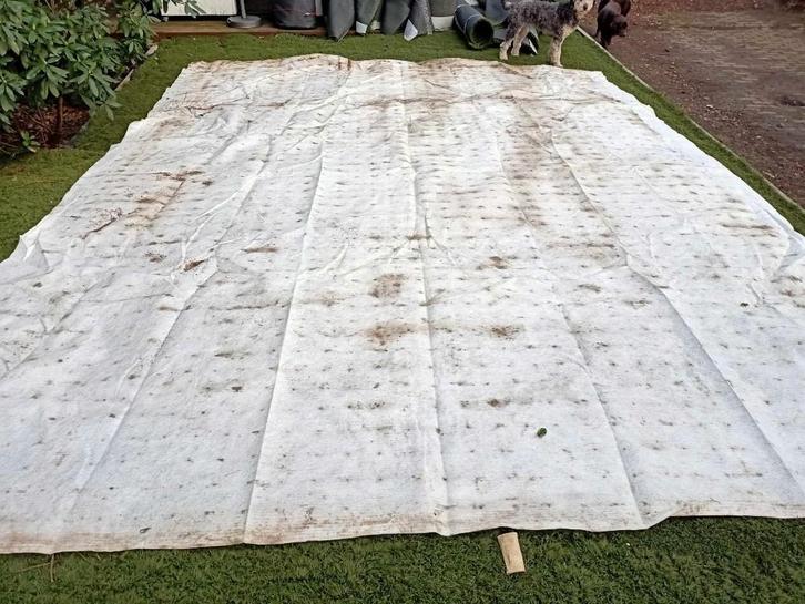 zéér sterke witte anti-worteldoeken in nieuwe staat € 1/m², Tuin en Terras, Grind, Keien en Split, Zo goed als nieuw, Overige typen