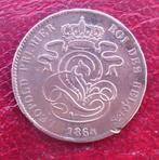 RARE 1864 sur 1861 2 centimes Léopold 1er, Timbres & Monnaies, Monnaies | Belgique, Envoi, Monnaie en vrac, Métal