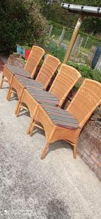 Rieten tuinstoelen met kussens, Ophalen, Zo goed als nieuw