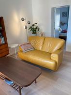 Lederen bank, Huis en Inrichting, Ophalen of Verzenden, Driepersoons, Leer