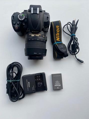 Nikon D5000 met kitlens en toebehoren