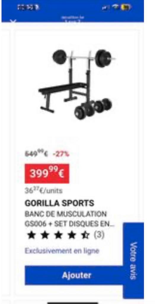 Banc de musuculation complet, Sports & Fitness, Équipement de fitness, Enlèvement