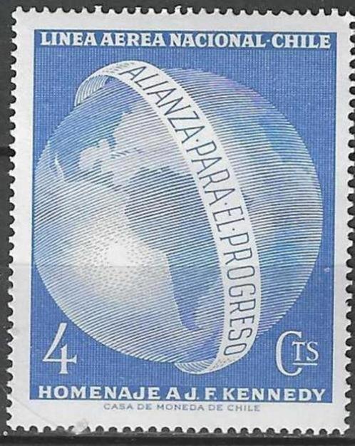Chili 1963 - Yvert 217PA - Ter ere van John Kennedy (PF), Timbres & Monnaies, Timbres | Amérique, Non oblitéré, Envoi