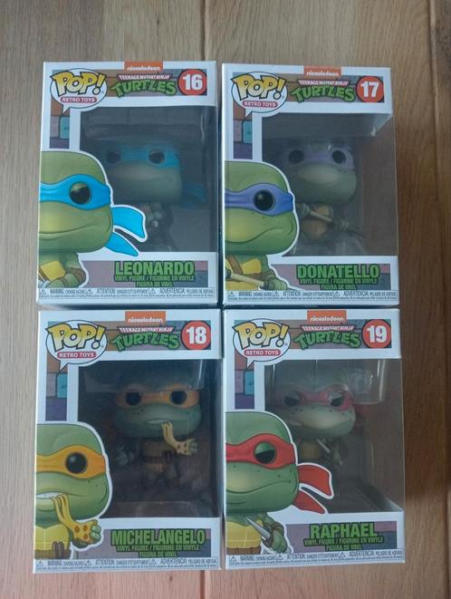 Funko set 4 Teenage mutant ninja Turtles 16,17,18 en 19, Verzamelen, Poppetjes en Figuurtjes, Zo goed als nieuw, Ophalen of Verzenden