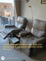 Twee relaxzetel, Huis en Inrichting, Fauteuils, Ophalen, Gebruikt, Leer