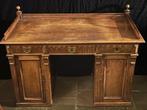 Vintage neorenaissancistisch bureau in massief eikenhout, Antiek en Kunst, Ophalen