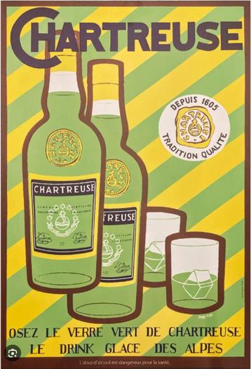 Poster chartreuse beschikbaar voor biedingen