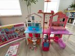Barbiehuis met 3 verdiepingen, Kinderen en Baby's, Speelgoed | Poppenhuizen, Gebruikt, Ophalen