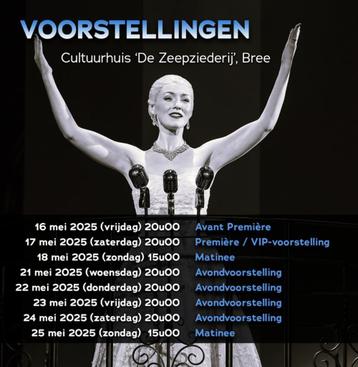 2 Tickets Evita Bree Eerste rij! 23 mei 20.00, Tickets en Kaartjes, Twee personen, Mei
