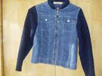 jeansvest gebreide mouw maat 158, Kinderen en Baby's, Kinderkleding | Maat 158, Ophalen of Verzenden, Gebruikt, Meisje, Trui of Vest