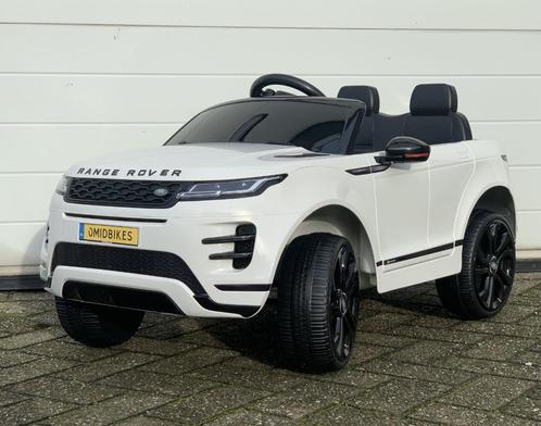 Range Rover Evoque 12v wit bluetooth Rc / Leder zitje/ RUBBE, Kinderen en Baby's, Speelgoed | Buiten | Voertuigen en Loopfietsen