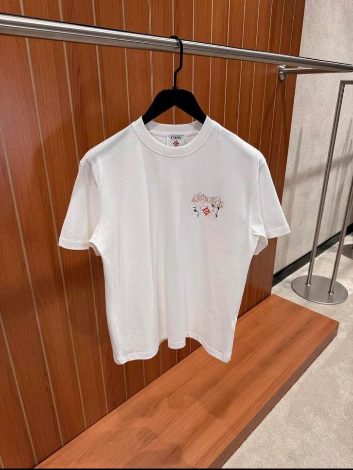 Casa Blanca T-shirt — Wit „Tennis Club”, Kleding | Heren, T-shirts, Nieuw, Overige maten, Wit, Ophalen of Verzenden