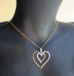 Ketting: Prachtige Ketting 45cm. met hart 2¾cm. -585 kt., Verzenden, Nieuw, Overige kleuren, Overige typen
