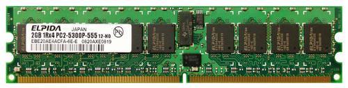 2GB 1Rx4 PC2-5300P DDR2-667 ECC, Elpida / HP, Computers en Software, RAM geheugen