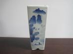 vase chinois antique, peint à la main en bleu/blanc marqué, Enlèvement ou Envoi