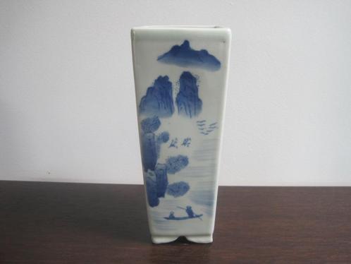 antieke Chinese vaas, handgeschilderd blauw/wit gemerkt, Antiek en Kunst, Kunst | Niet-Westerse kunst, Ophalen of Verzenden