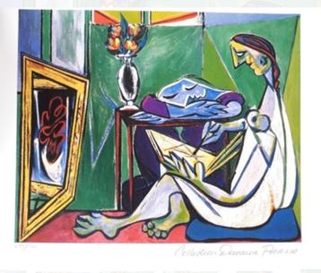 Picasso 'Woman Drawing Before a Mirror’ (33 x 29 cm)