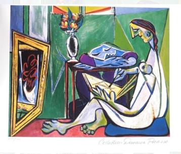 Picasso 'Woman Drawing Before a Mirror’ (33 x 29 cm) beschikbaar voor biedingen