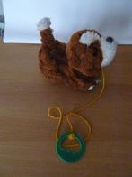 Vintage Trekhond = Lopen en blaffen, Kinderen en Baby's, Speelgoed | Knuffels en Pluche, Ophalen of Verzenden, Gebruikt, Hond