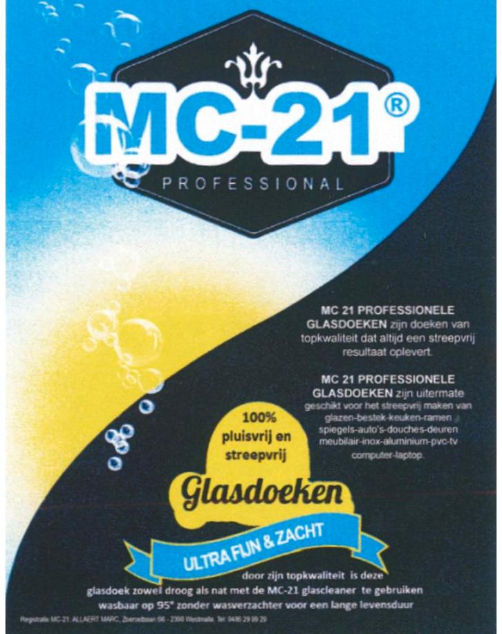 SPLINTERNIEUWE MC21 doeken nog in de verpakking, Maison & Meubles, Produits de nettoyage, Enlèvement ou Envoi