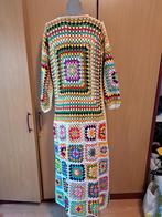 Lange gehaakte granny square vest M/L, Ophalen of Verzenden, Zo goed als nieuw