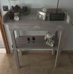 Houten bijzettafel / haltafeltje – landelijke stijl, Enlèvement, Comme neuf, 75 cm ou plus, 60 cm ou plus